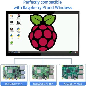 Raspberry Pi 4B 10,1-Zoll-Touchscreen 1024x600 IPS-LCD mit 2 Lautsprechern Display halter für Raspberry Pi 4 Modell B/3B/PC