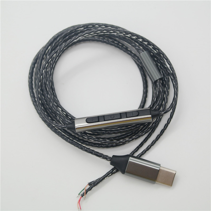 Simulated Type-C Black Twisted