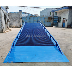 Rampa de muelle hidráulica, nivelador de rampa de muelle de carga ajustable manual para camión contenedor, nivelador de muelle móvil, rampas de patio móviles - Product Image 1