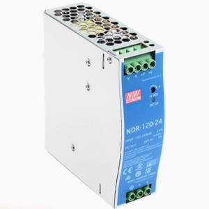 MW NDR系列工业电源NDR-75-12单组输出24V 10A DIN导轨型，输入220V