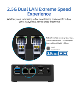คอมพิวเตอร์ MiniPc พลังงานต่ำ N100 8GB RAM Ddr5 256G M.2 SSD Dual LAN Win10 Win11 Linux ขนาดเล็กสำหรับเดสก์ท็อป - Product Image 6