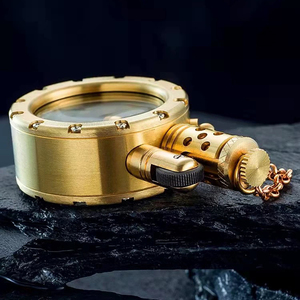 Hot bán sáng tạo Brass handmade trong suốt có thể nhìn thấy bồn chứa dầu hỏa nhẹ hơn Thông tư di động Bộ sưu tập dài chờ - Product Image 4