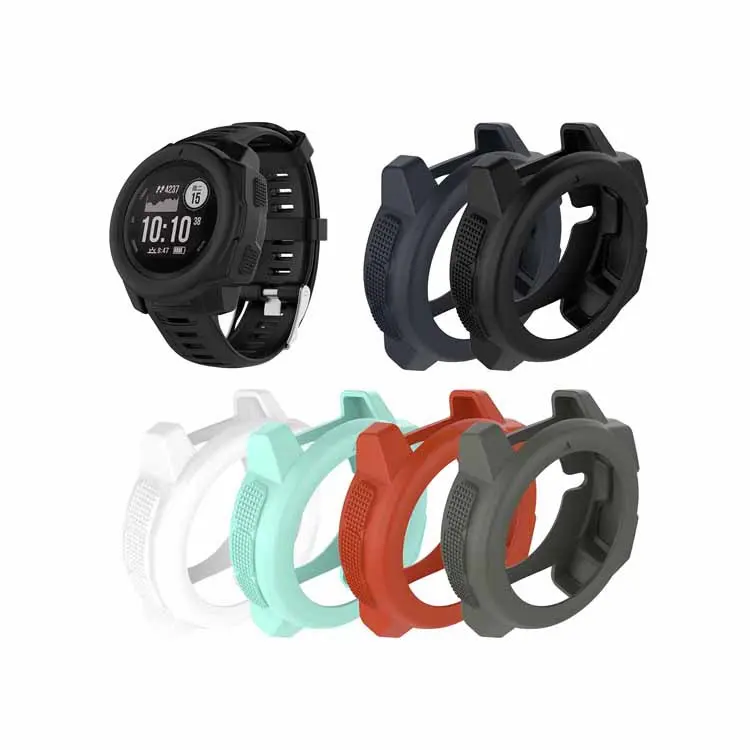 Étui de protection pour montre Garmin Instinct, cadre de protection en Silicone souple pare-chocs pour Garmin Instinct Band Cover