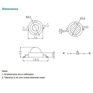 100pcs công suất cao 1W dẫn hạt ánh sáng phát ra Diode màu xanh đỏ 460nm 620nm 630nm 640nm 650nm màu <span class=keywords><strong>Lumileds</strong></span> Đèn pin nhà máy - Product Image 3