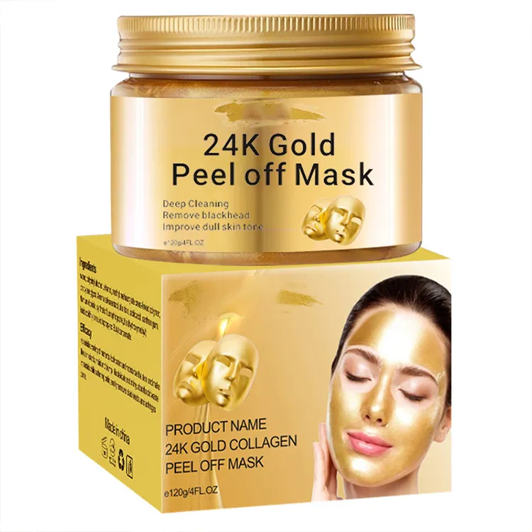 Huati Sifuli RubioAroma 24k Gold OEM parte privata Facial Spa Hydrojelly Powder Peel Off clay Jelly gel peel off maschera per il viso