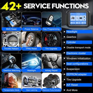 Herramienta de programación de llaves de coche X100MAX con programador de llaves automático KC501, herramientas de diagnóstico OBD2 de todos los sistemas, programación ECU 42 + reinicios