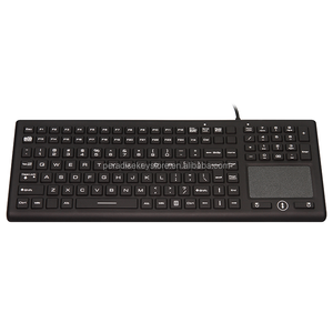 Teclado con cable industrial de hospital con retroiluminación táctil digital teclado con cable para juegos médicos lavable y desinfectable