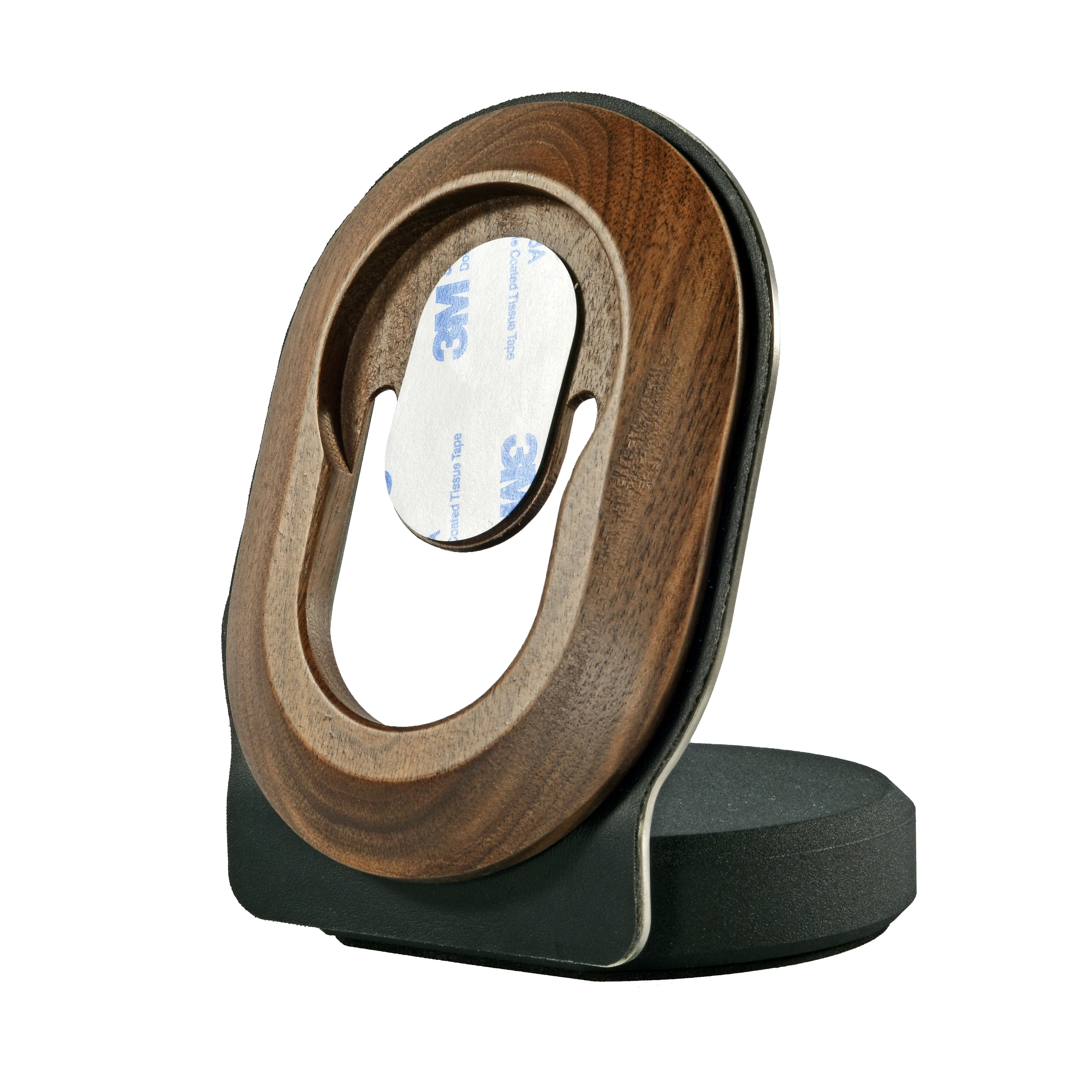 SAMDI environmental Wooden Desk Shelf Accessories Walnut Wireless Magnetic Charger Wireless Charging Stand phone holder desk