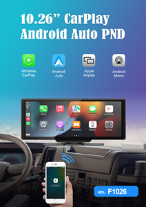 Pantalla Carplay inalámbrica portátil IPS de 10,26 pulgadas, Android, navegación GPS automática, AUX FM, Monitor de teléfono inteligente, cámara de marcha atrás - Product Image 3