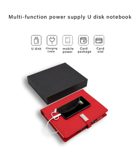 Custom Large Capacity Wireless Charging Power Bank Usb Flash Drives A5 PU <strong>Notebook</strong> - Product Image 4