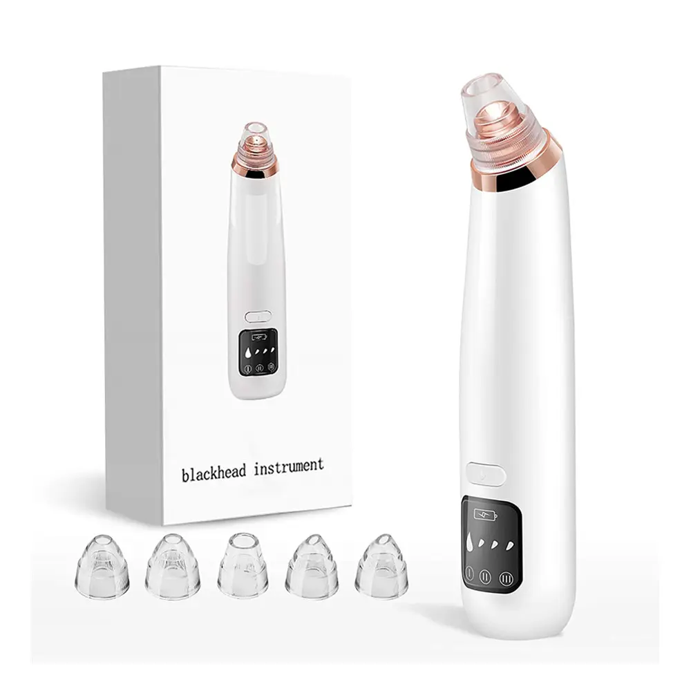 2022 Rechargeable Facial Pore Cleaner Electric vacuum suction blackhead removal beauty instrument With Heating Function