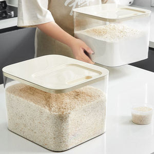 多目的収納可視窓密閉型ドライグレインライスボックスポータブルプラスチック容器工場直販