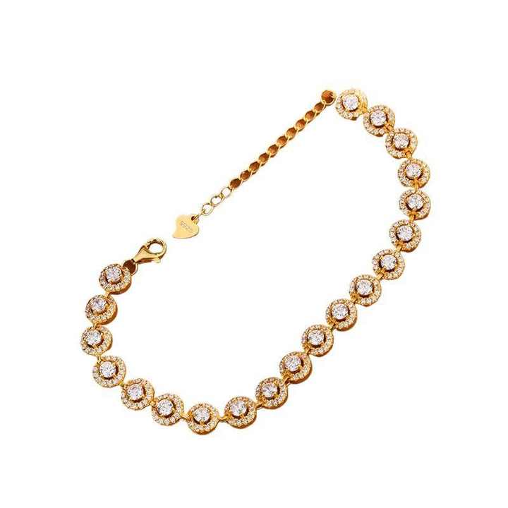 Mid-to-high-end Professional Customization of Sterling Silver Sunflower Design, Moissanite Bracelet Corporate Gift Customization