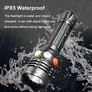 Đèn Pin Siêu Sáng Đèn Pin Sạc Trực Tiếp 7 Chế Độ 3000 Lumens 13 Đèn LED Trắng Vàng Đỏ Xanh Lá Đường Sắt Khẩn Cấp Ngoài Trời - Product Image 5