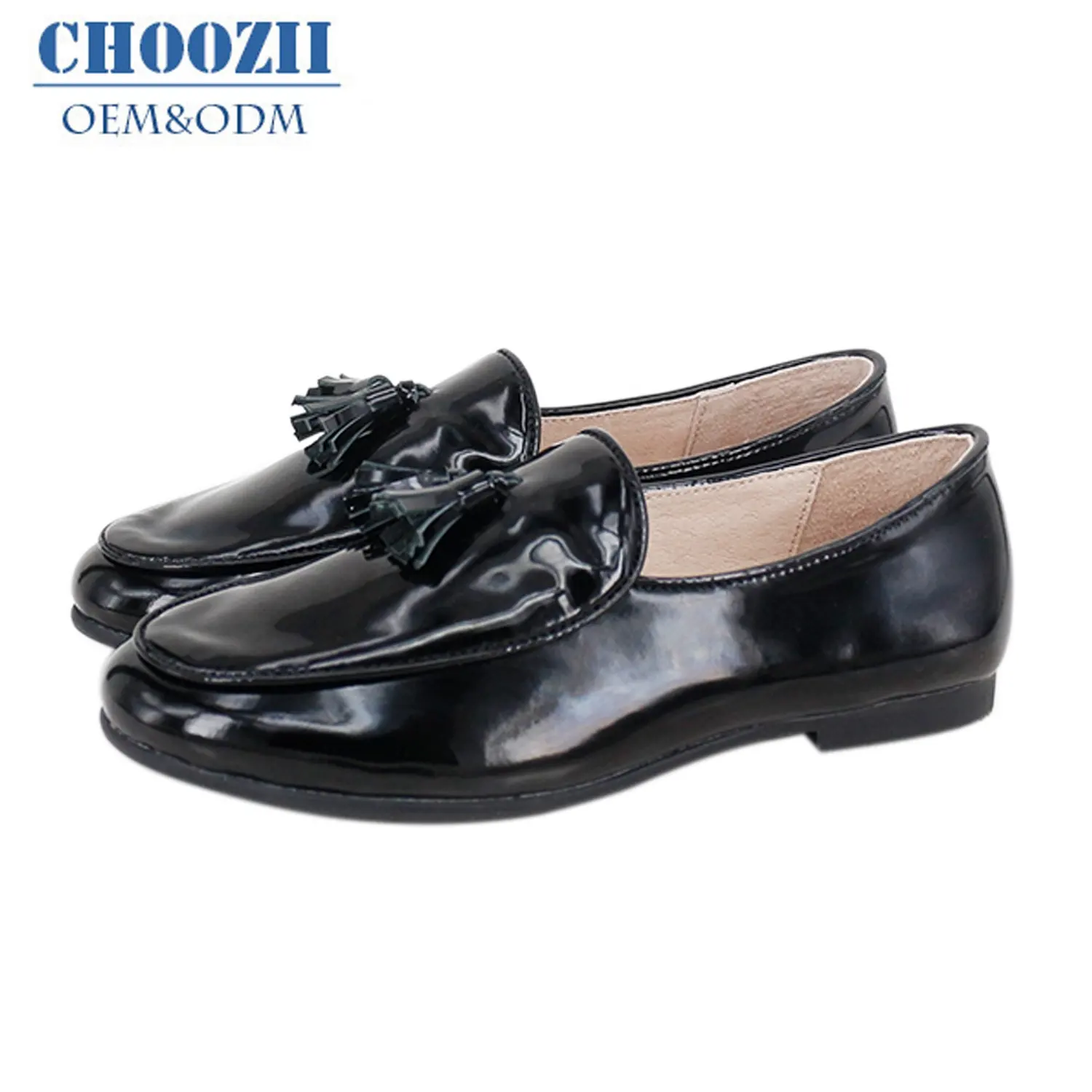 Choozii-mocasines planos de charol de alta gama para hombre, zapatos de vestir informales, venta al por mayor