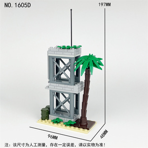 MOCミリタリーベースシーンビルディングブロックおもちゃモデルコマンドポストガードタワーステーション子供のためのDIYクリエイティブ教育おもちゃ - Product Image 4