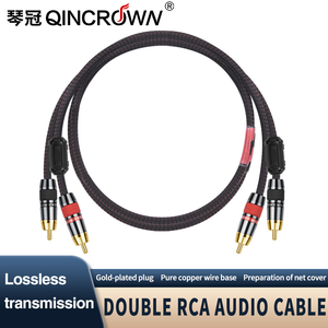 Cable de señal de Audio RCA A RCA, equipo de sonido de cobre de alta pureza, amplificador de potencia, línea de altavoz, un par - Product Image 2