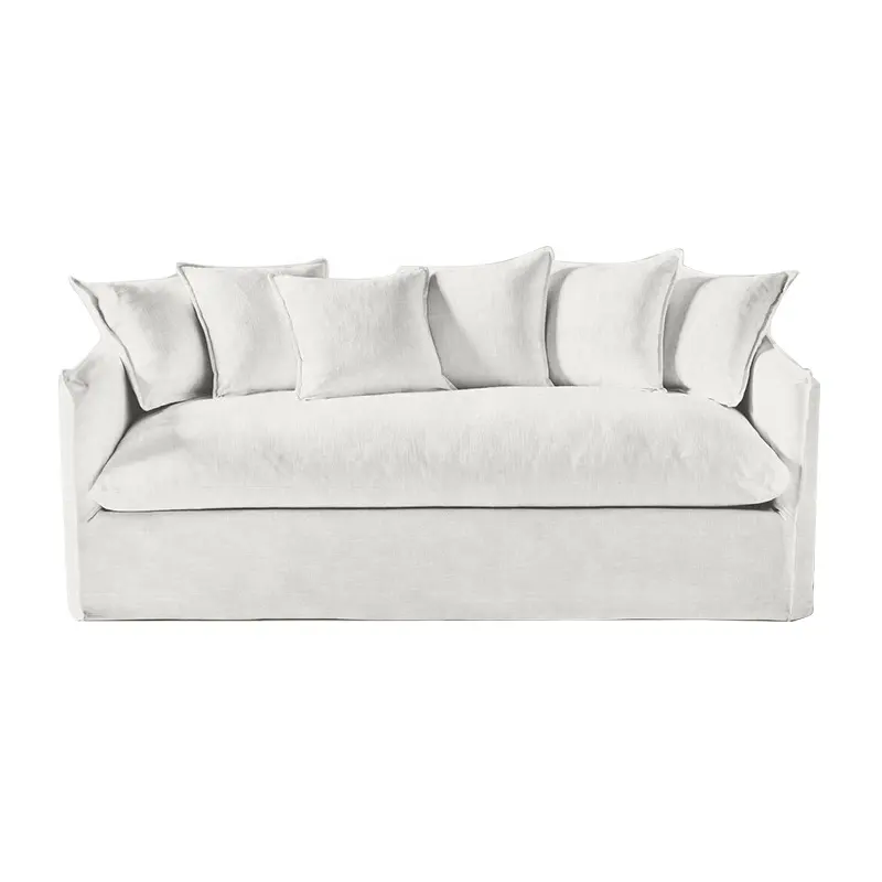 Роскошный современный диван с обивкой, тканевое белье на 3 сиденья, нескользящий чехол из хлопка и перьев для дивана