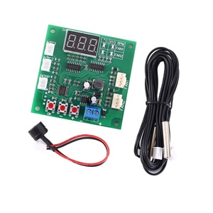 Controlador de temperatura de ventilador de 2 canales y 4 cables Módulo de visualización de regulador de velocidad PWM módulo de controlador 24V DC 12V 48V para ventilador de PC/alarma - Product Image 1