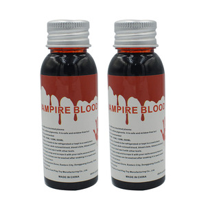 Disfraz maquillaje sangre simulación <span class=keywords><strong>Halloween</strong></span> falso vampiro sangre para cara cuerpo pintura personalizada fiesta ciudad sangre