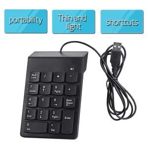 Mini teclado numérico de 18 teclas, teclado numérico USB, teclado numérico portátil con una mano