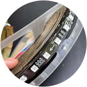 DC12V DC24V DC5V SMD5050 RGB RGBWRGBWWプログラミングマジックアドレス指定可能ws2811 DMX512TM1934ホワイトブラックPCBピクセルLEDストリップ - Product Image 6
