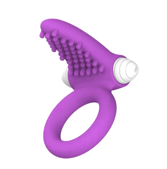 Nuovo anello del pene del pene di gomma vibrante per il vibratore dell'anello del Dildo dei giocattoli del sesso maschile