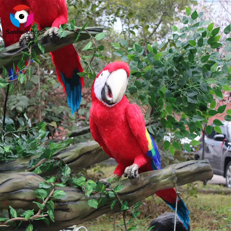 Красный аниматронный попугай, птицы на продажу
