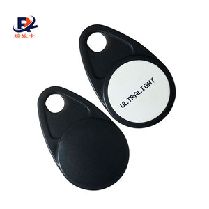 China factory Access Control Card 125khz EM4100 RFID Keyfob Black Token Key Tag per sistema di controllo accessi - Product Image 2