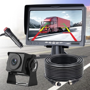 Sistema DE SEGURIDAD DE AYUDA inversa para coche con pantalla LCD de 7 pulgadas con cámara de respaldo 18 IR, Monitor impermeable de 4 pines, Kit de furgoneta para autobús y camión - Product Image 2