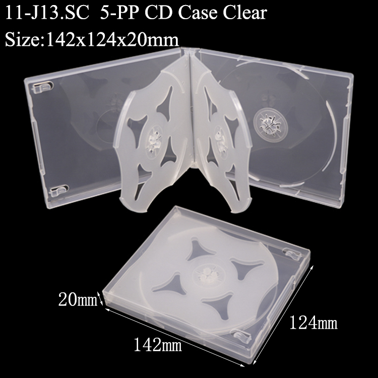 J13:20mm 5-PP Estuche CD Transparente