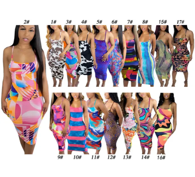 Bodycon Tube Tie Dye Summer Dress Sun Dresses 2021 Colorful Women Long Floral Summer Dress Womens Clothing