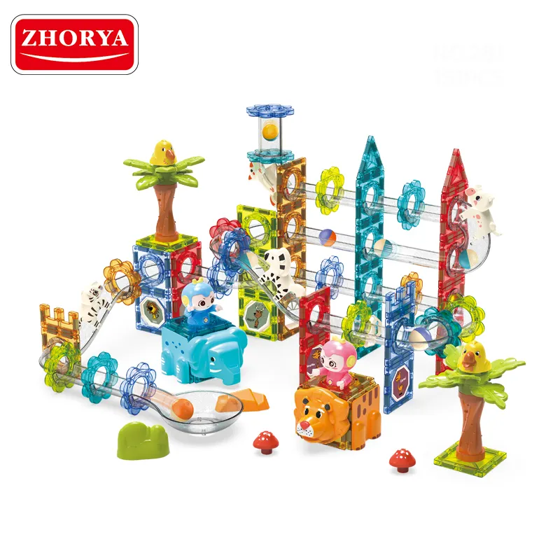 Zhorya New Toys 2023 Magnet Building Plastic Animal Toys 151pcs blocchi magnetici Set di piastrelle da costruzione