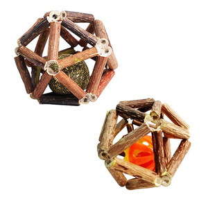 Factory Direct Eco-Friendly Wooden <strong>Catnip</strong> Ball and Teeth Cleaning Stick Daily <strong>Use</strong> Novelty Pet Toy with Grass Plastic Material