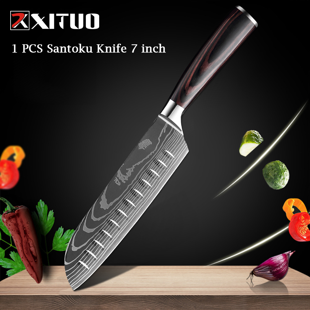 Manche en bois coloré Santoku 7-JD-R5d