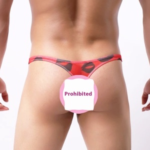 Sexy người đàn ông của đồ lót crotch ít thoáng khí thấp tăng Mini G-string thongs Bikini Briefs Nylon dệt kim - Product Image 3