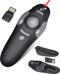 2.4 GHz presentatore Wireless con ricevitore USB 15 m gamma puntatore Laser rosso per Windows Mac Linux connessione Wireless - Product Image 1