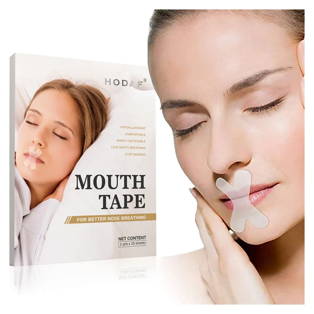 Simply Anti Mendengkur Hush Strips Nasal Breathing Mouth Tape untuk Sleeping Apnea