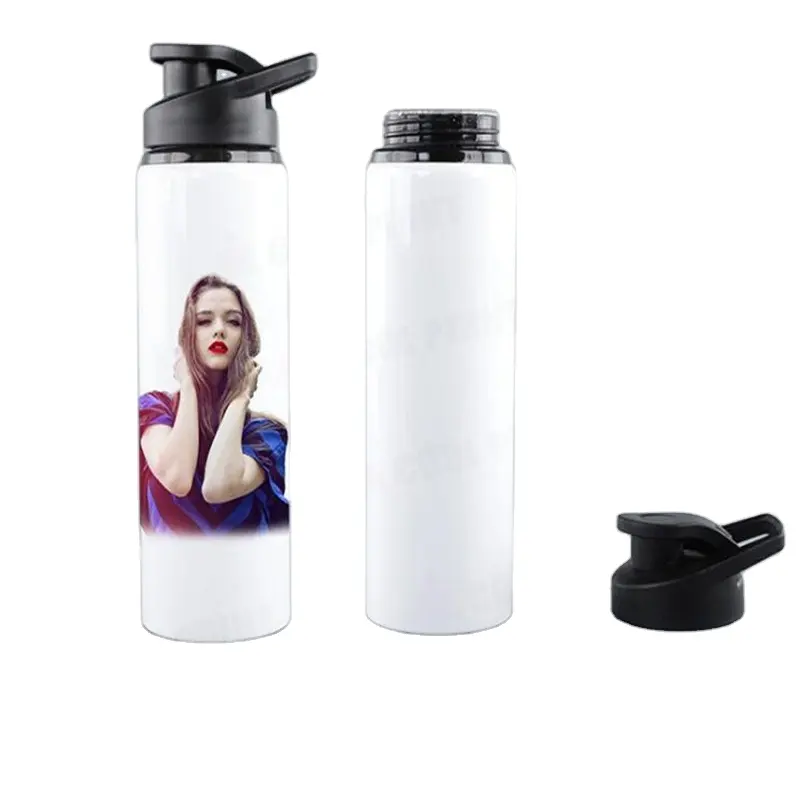 Botol Air Aluminium Sublimasi 32Oz, dengan Sedotan, Botol Air Sepeda