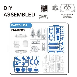 DIY akıllı modüler elektrikli yürüyüş makinesi 6-in-1 RC oyuncak kök eğitim montaj tuğla uzaktan bilim mühendislik oyuncak - Product Image 4