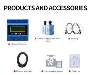 TUF-2000M Modular Ultrasonic <strong>Flowmeter</strong> Portable with External Clamp Sensors DN50-DN700 for Water OEM Customizable - Product Image 3
