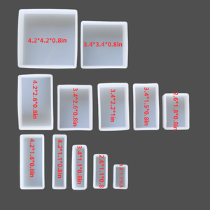 قالب راتنج سيليكون شاكر DIY، قوالب صب يدوية، قالب سيليكون مكعب مربع، قوالب صابون حورية البحر للراتنج - Product Image 3