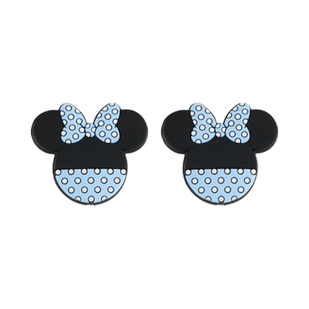 Perle focale en silicone pour souris, bleu pastel SA18-Q