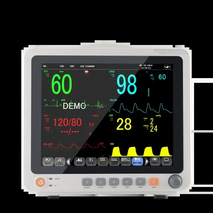 شاشة ECG ، شاشة عرض TFT بوصة تعمل باللمس ، جهاز مراقبة المريض متعدد المعلمات