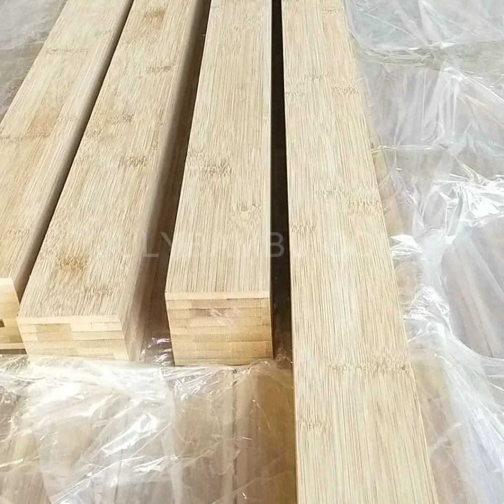 Madeira laminada de bambu 100% madeira maciça, preço de fábrica, viga de madeira de bambu com comprimento máximo de 4000 mm
