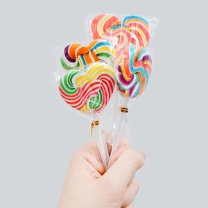 ロリポップケーキポップトリートバッグセット、キャンディラッパー作成ツール100個クリアトリートバッグ100個ペーパーロリポップスティック