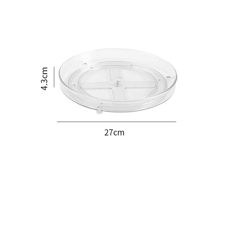 Ql335 prateleira de tempero, para cozinha, multifuncional, rotativa, transparente, bandeja de armazenamento