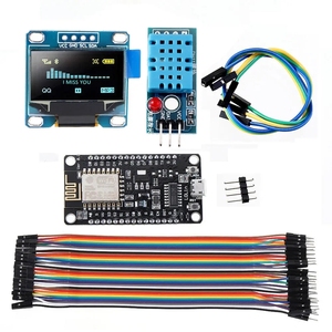 WiFi ESP8266 Starter Kit IoT NodeMCU Drahtloses I2C OLED-Display DHT11 Temperatur-Feuchtigkeit sensor modul - Product Image 1