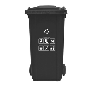 环保户外塑料垃圾箱矩形100升带盖大加厚垃圾容器 - Product Image 5