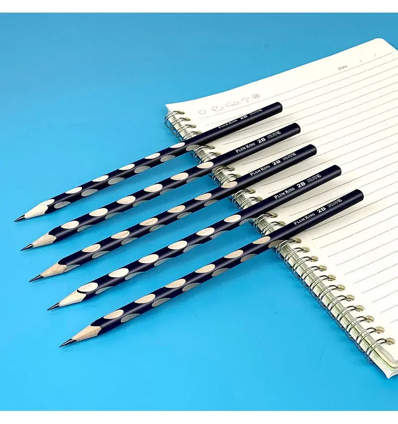 Оптовая продажа, Обучающие канцелярские принадлежности для учащихся начальной школы, треугольный карандаш с отверстием для шеста, карандаш для тестирования HB/2B
